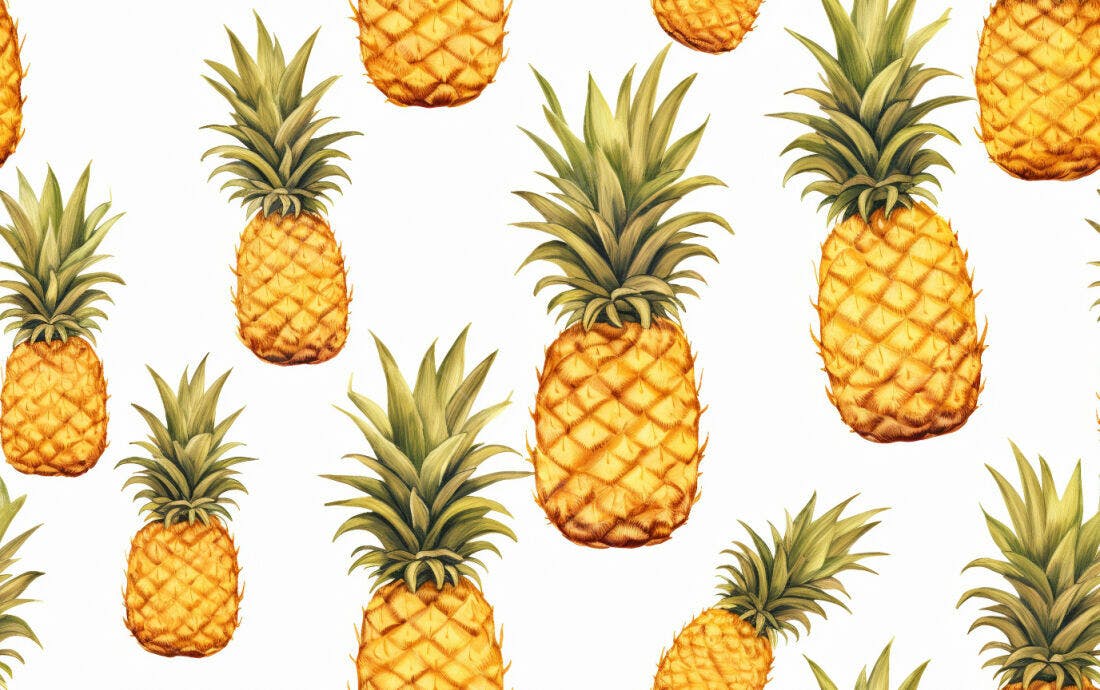 Textura Abacaxi Tropical para Papel de Parede