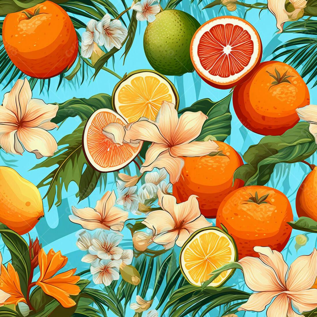 Textura Frutas Tropicais para Fundo