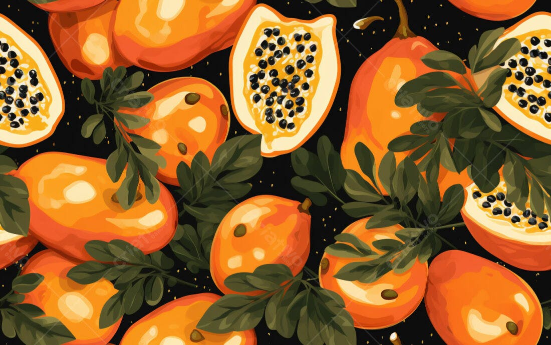 Textura Frutas Tropicais para Fundo