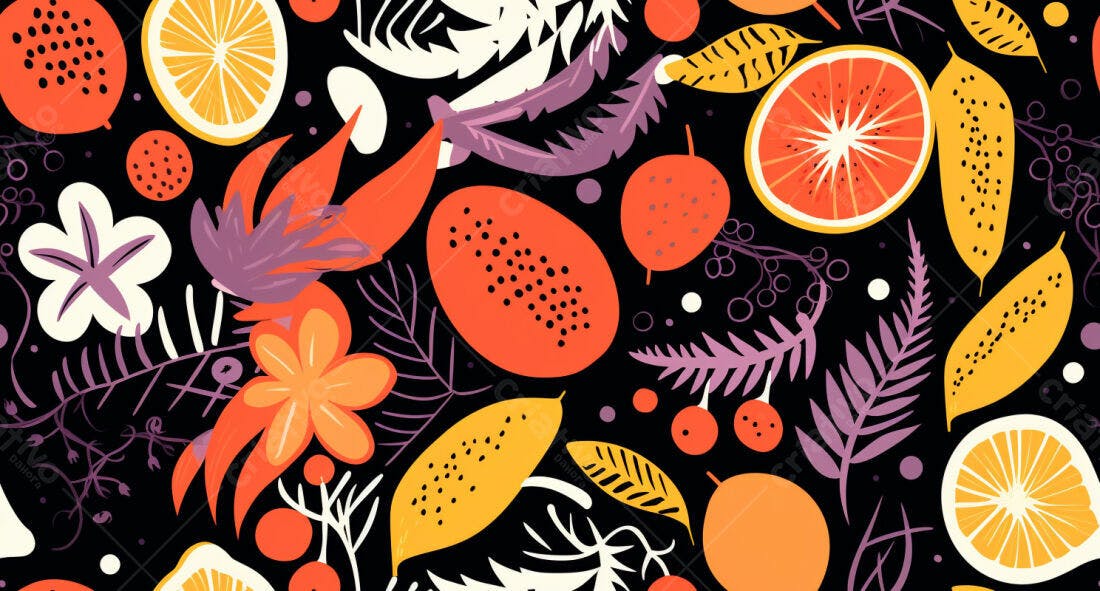 Textura Floral Tropical para Fundo