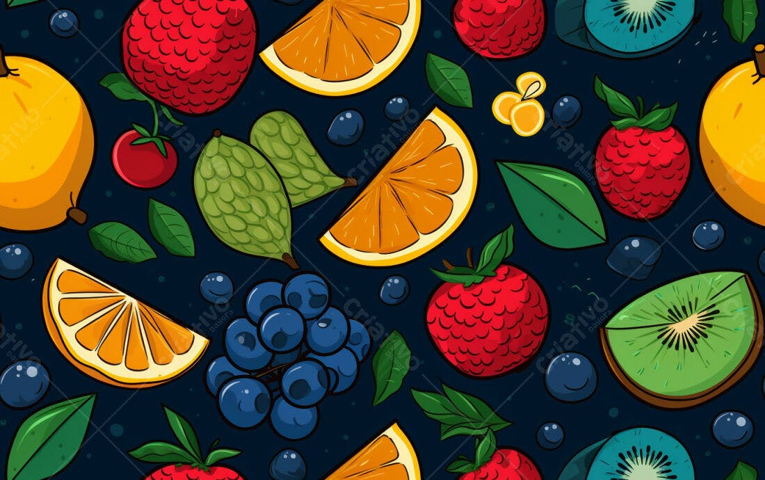 Textura Frutas Coloridas para Fundo