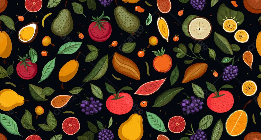 Textura Frutas Coloridas para Fundo