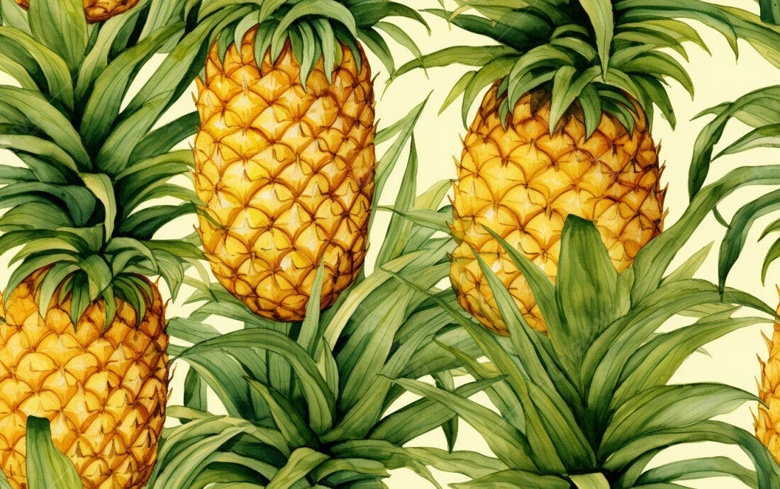Textura Abacaxi Tropical para Fundo