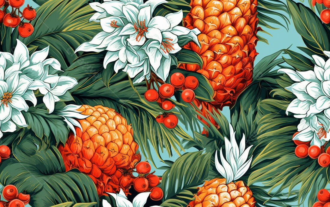 Textura abacaxi tropical para papel de parede