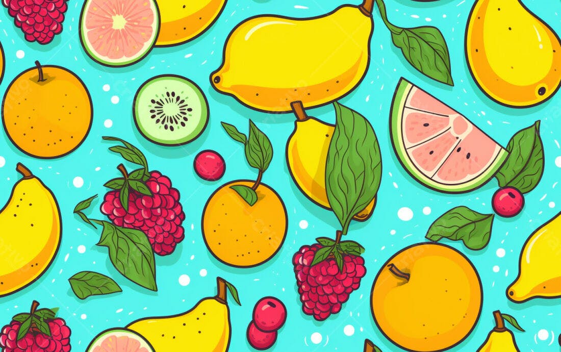 Textura Frutas Coloridas para Fundo