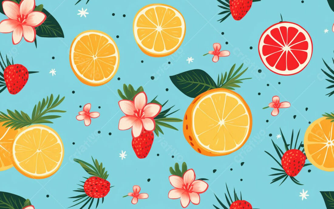 Textura Frutas Tropicais para Fundo