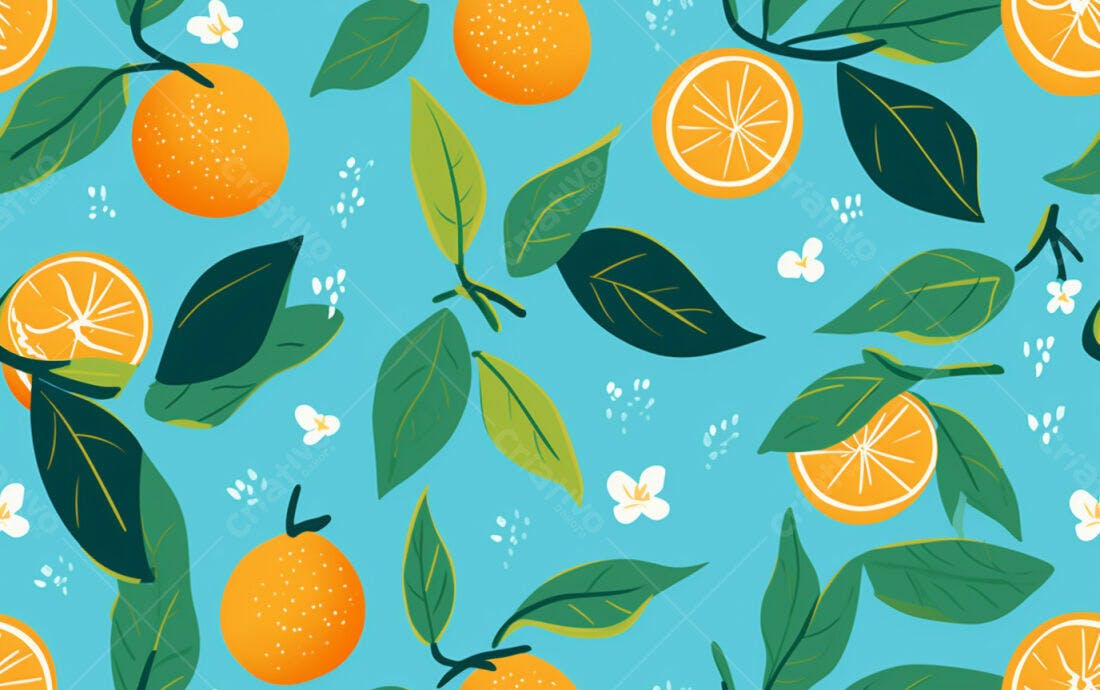 Textura Frutas Cítricas para Fundo Vibrante