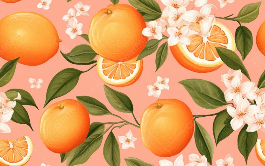 Textura Frutas Cítricas para Papel de Parede