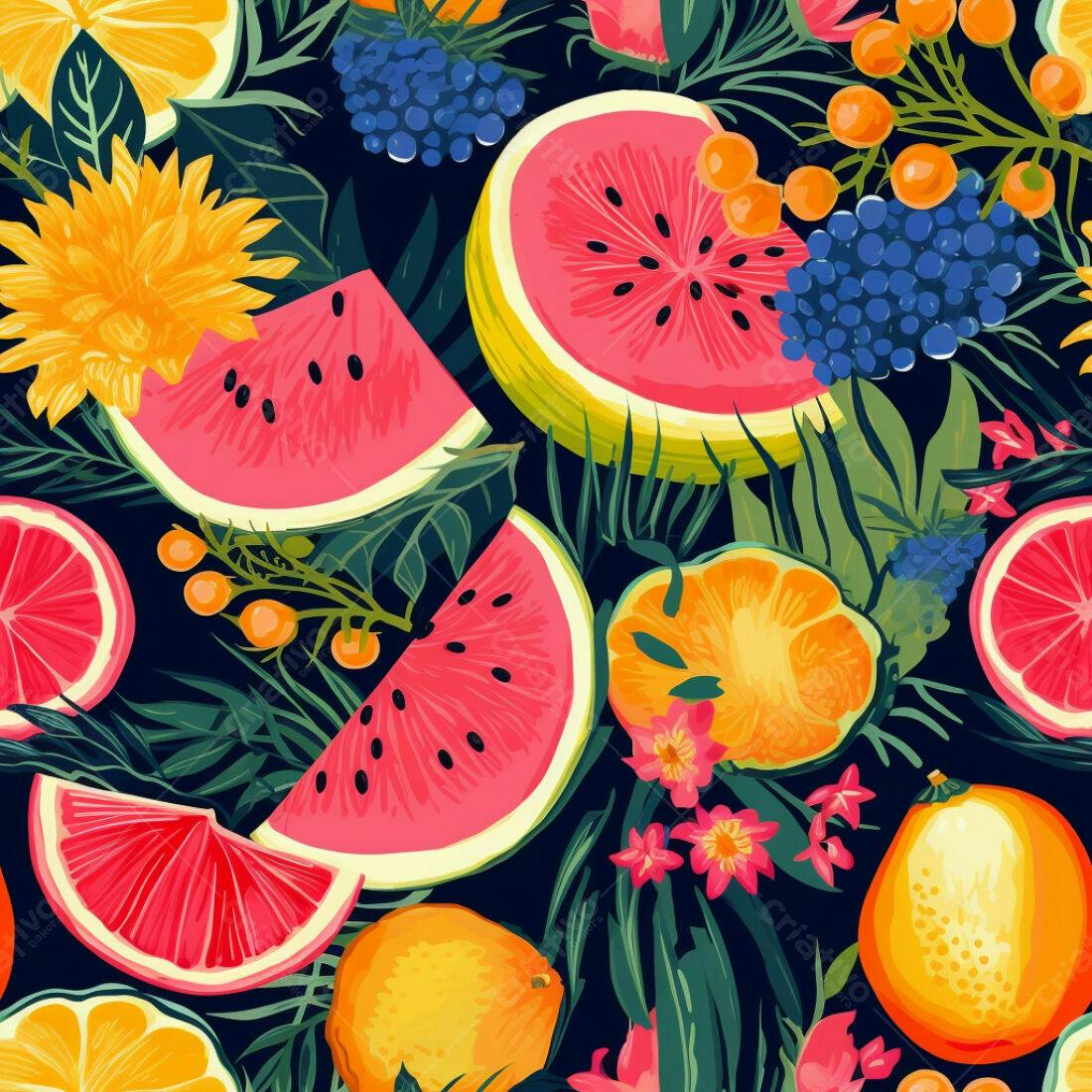 Textura Frutas Tropicais para Fundo
