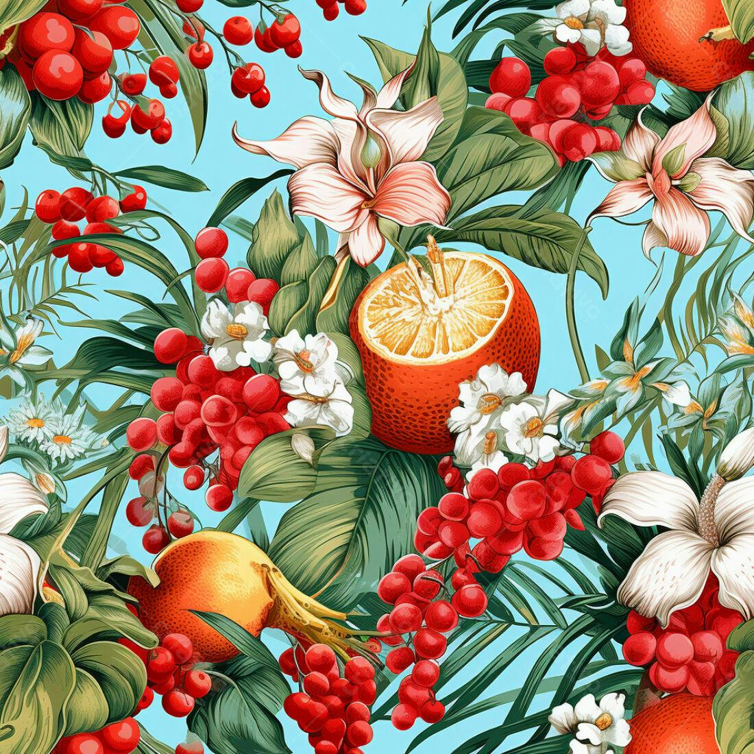Textura floral tropical para papel de parede