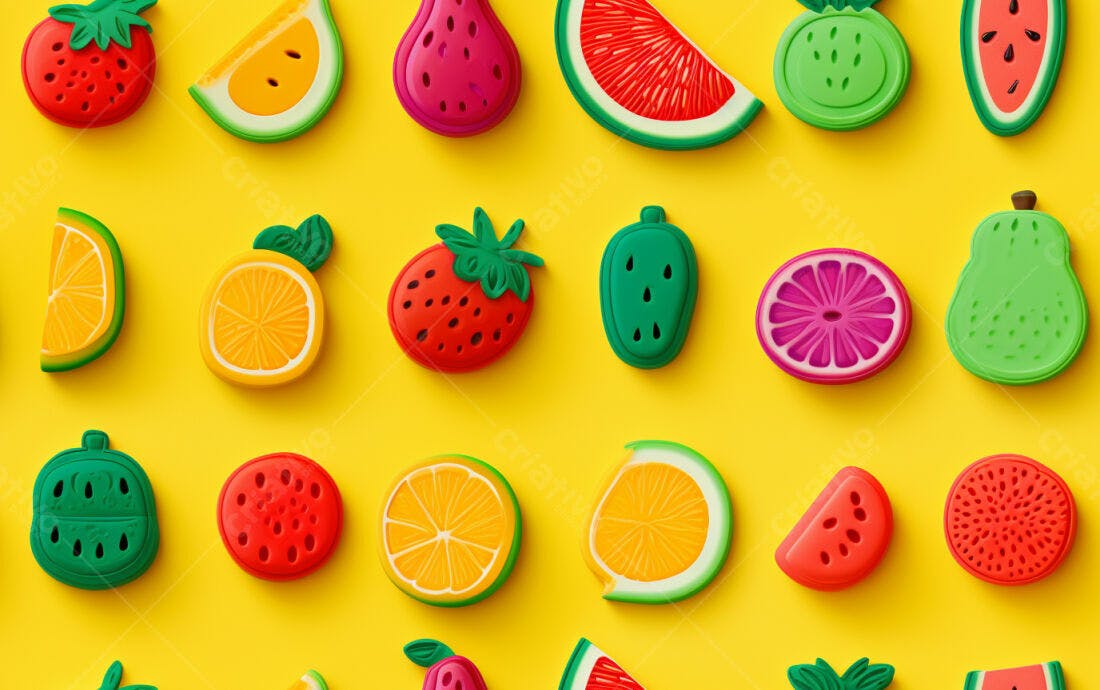 Textura Frutas Coloridas para Fundo