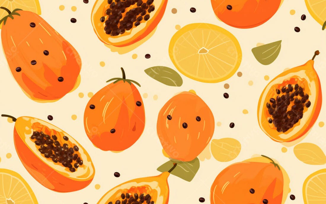 Textura Frutas Tropicais para Fundo