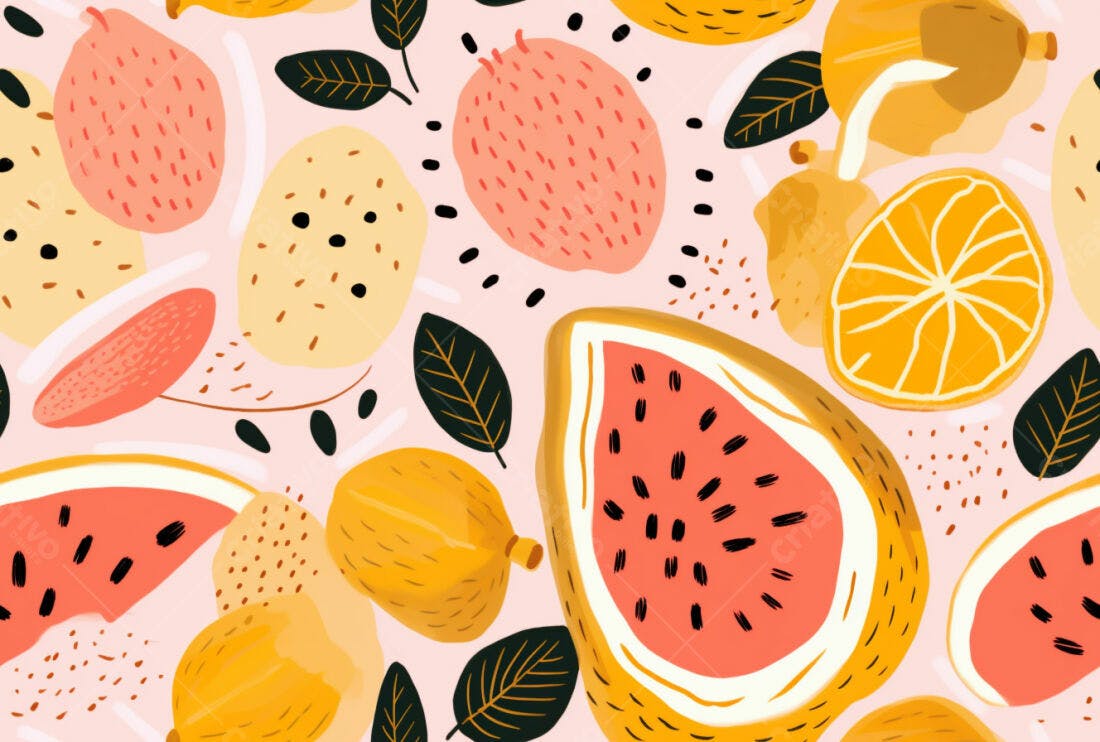 Textura Frutas Tropicais para Fundo