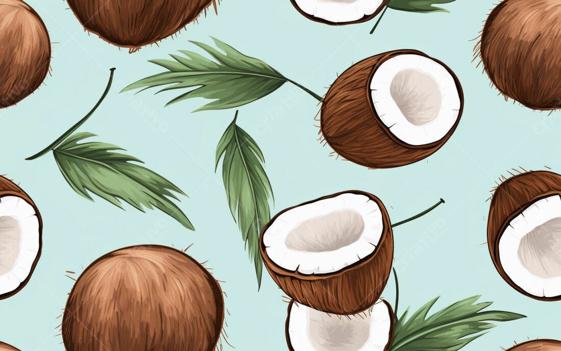 Textura Coco Tropical para Fundo