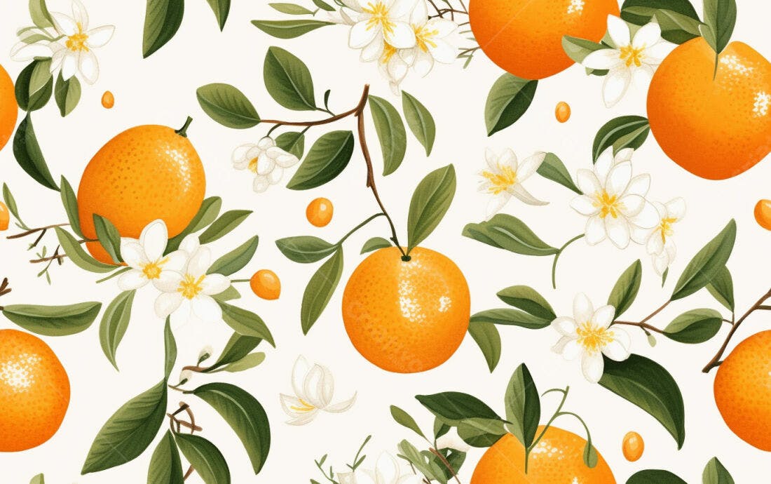 Textura floral laranjas flores fundo