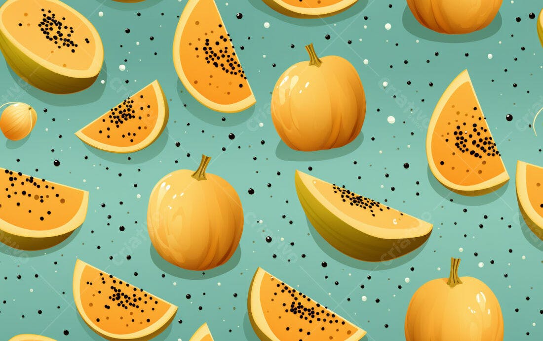 Textura Abóbora e Melancia para Fundo