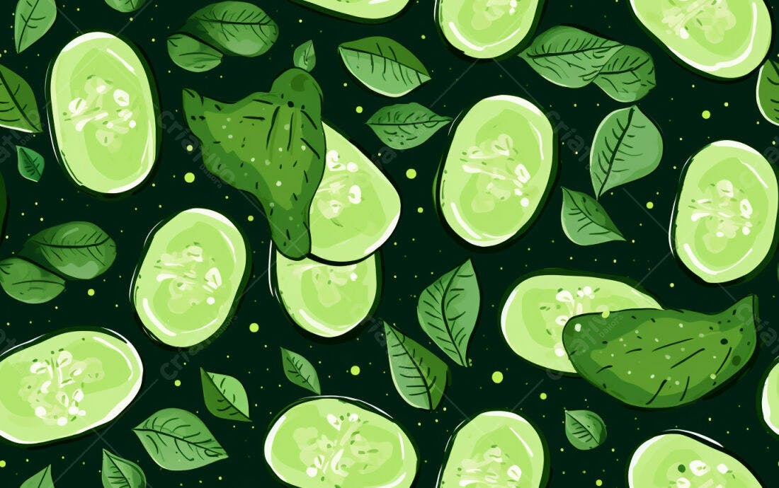 Textura abobrinha fatiada verde para fundo