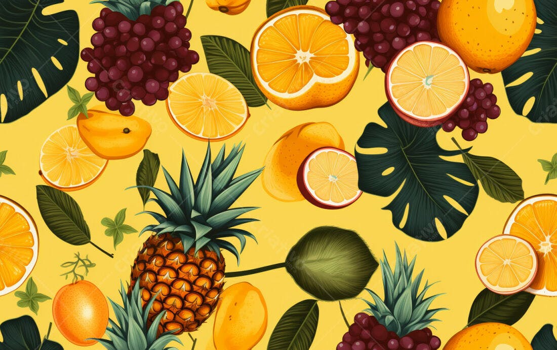 Textura Frutas Tropicais para Fundo