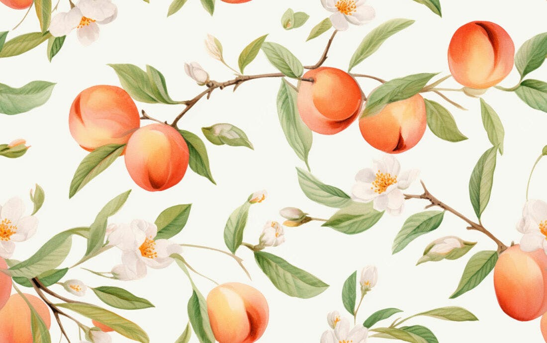 Textura pêssego floral para papel de parede