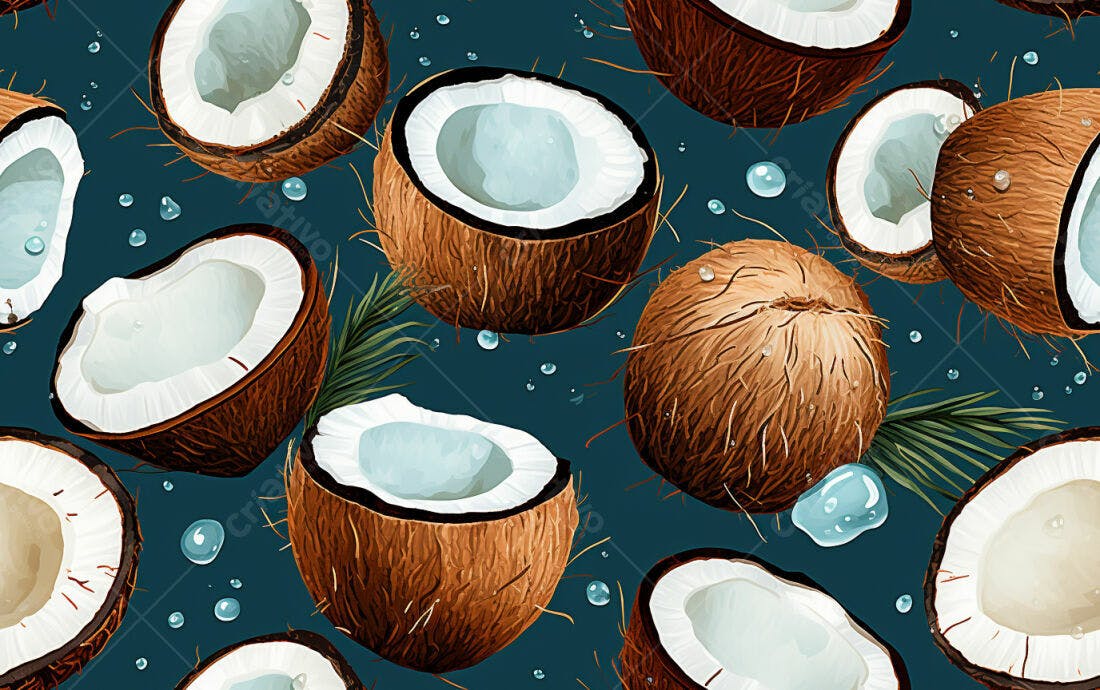 Textura Coco Tropical para Fundo