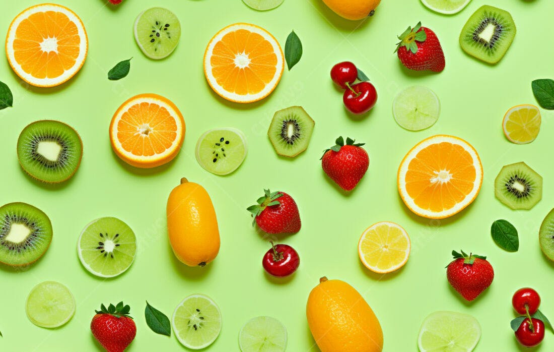 Textura Frutas Verão para Fundo