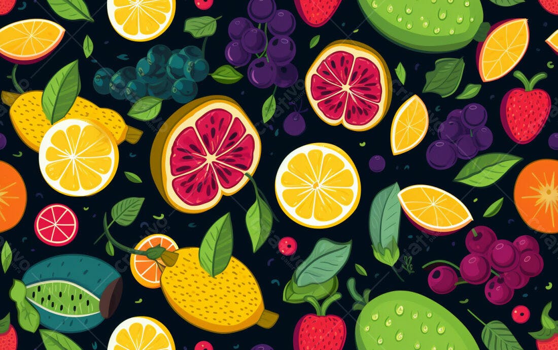 Textura Frutas Coloridas para Fundo