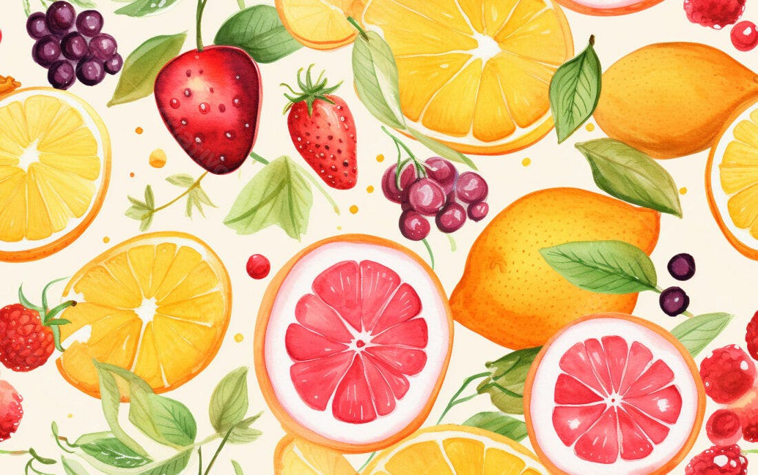Textura frutas tropicais vibrantes para fundo