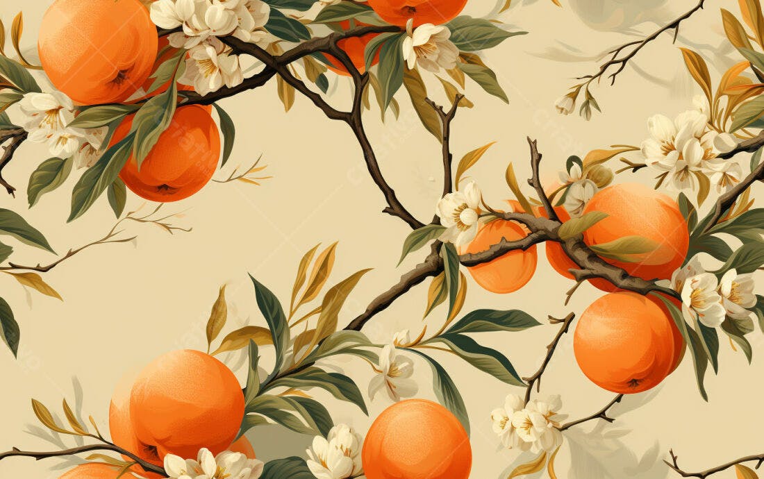 Textura Frutas Cítricas para Papel de Parede