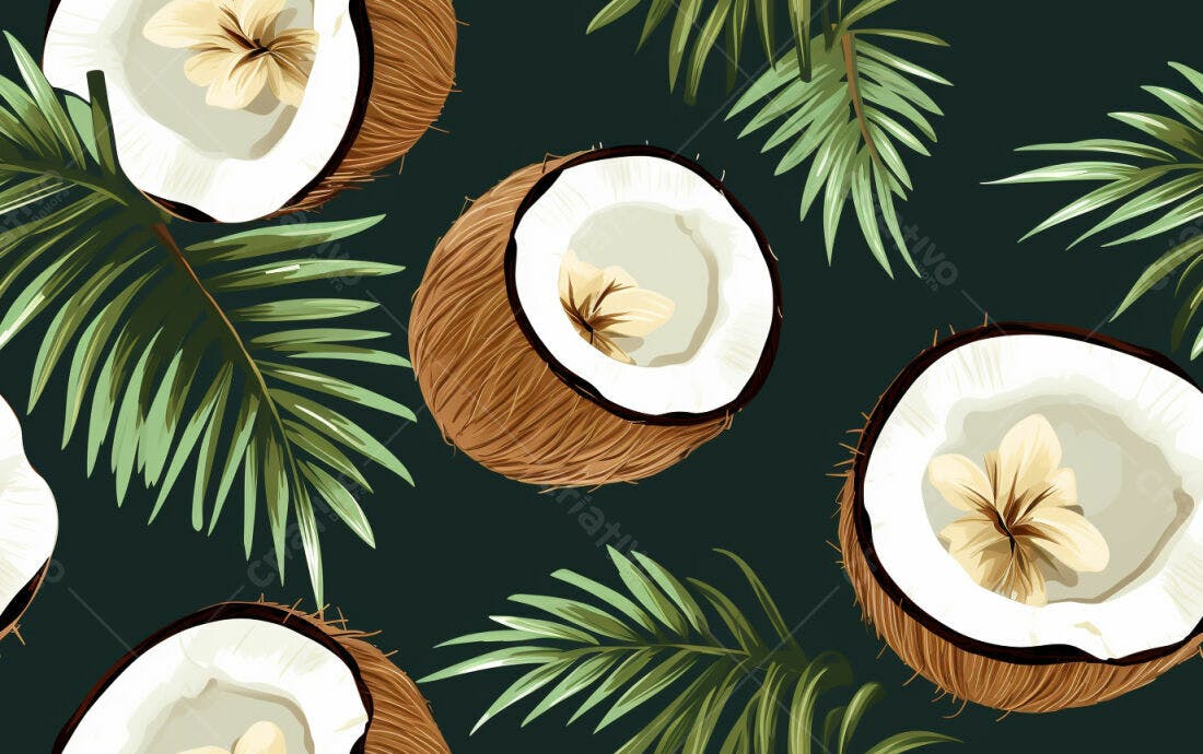 Textura Coco Tropical para Fundo