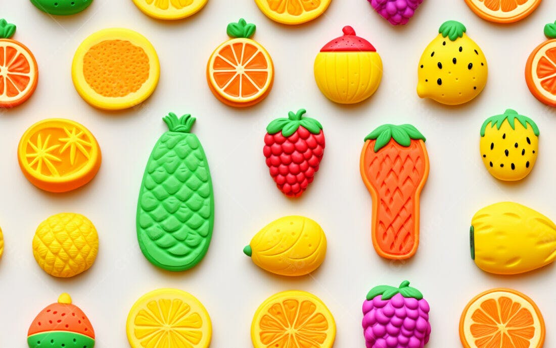 Textura Frutas Coloridas para Fundo