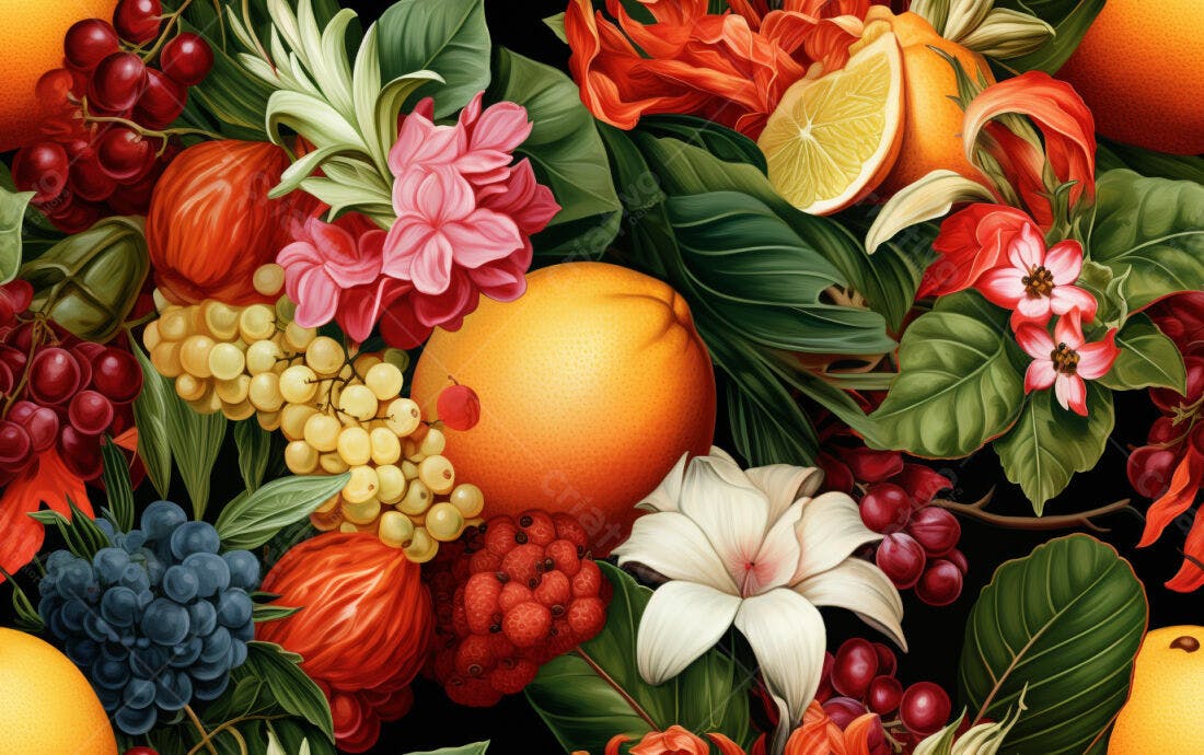 Textura Frutas Tropicais para Fundo