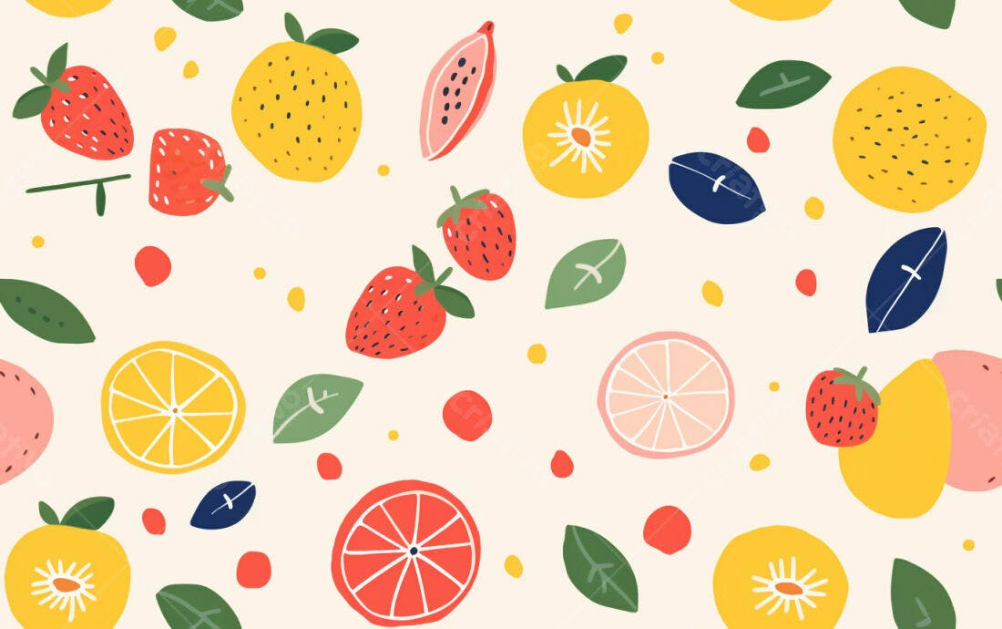 Textura Frutas Verão para Fundo