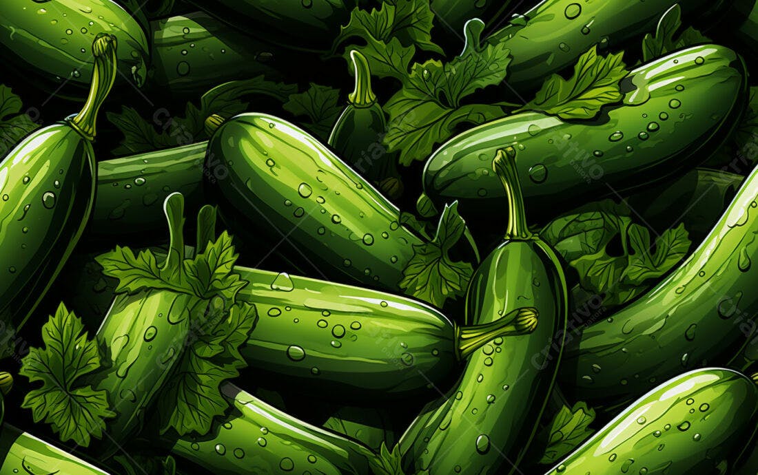 Textura Pepino Verde para Fundo de Tela
