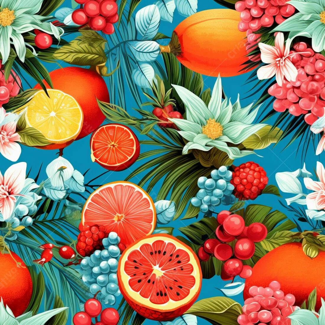 Textura Frutas Tropicais para Fundo