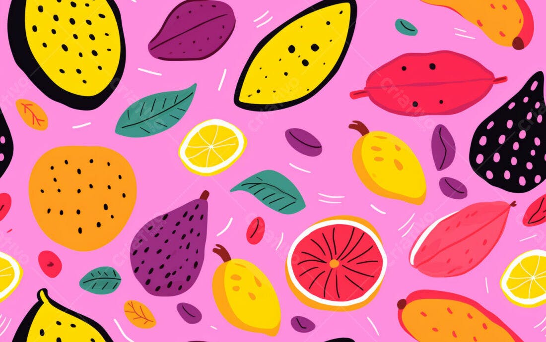 Textura Frutas Tropicais para Fundo