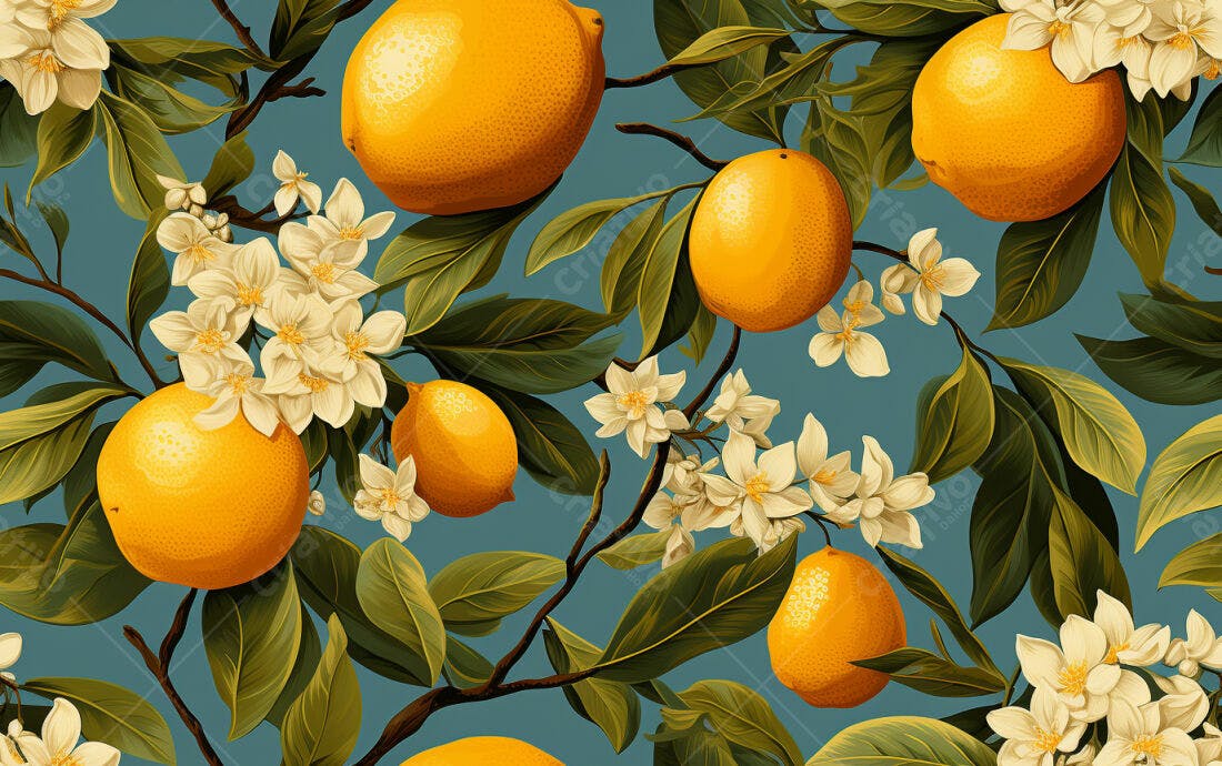 Textura Frutas Cítricas para Papel de Parede
