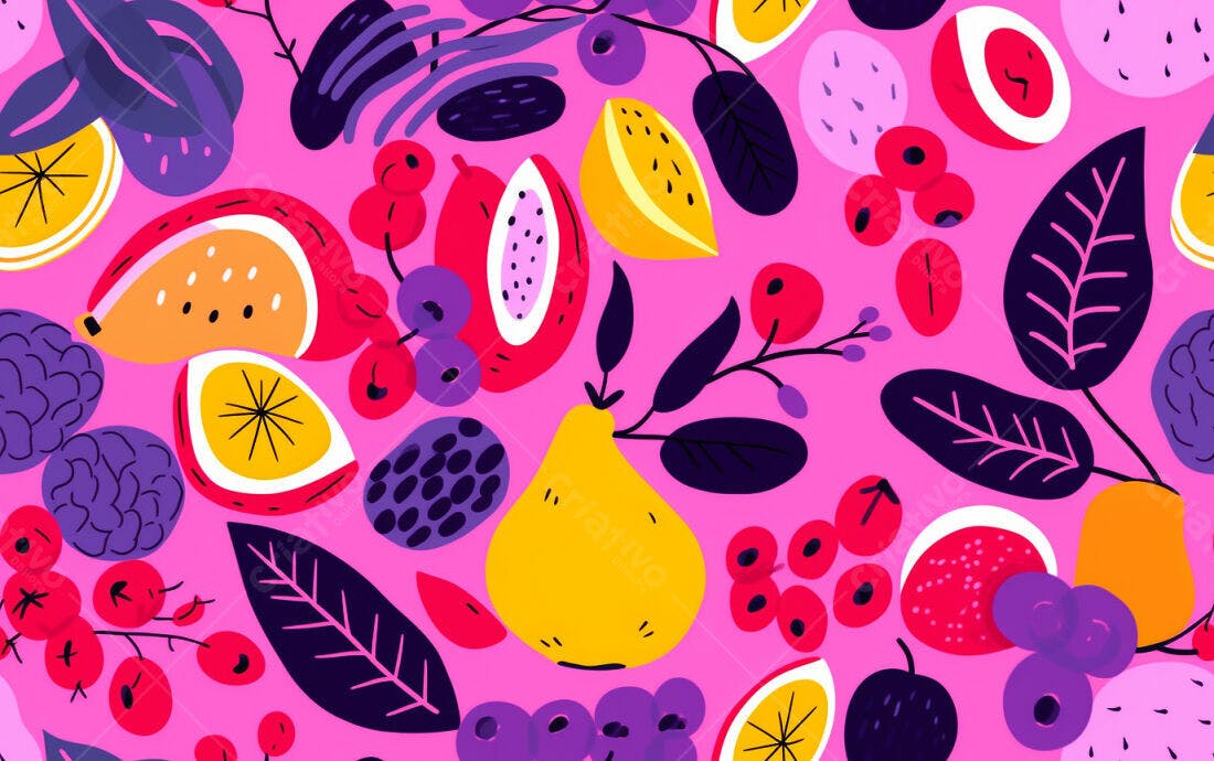 Textura Frutas Coloridas para Fundo