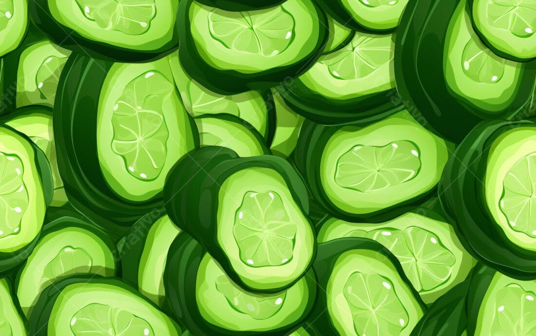 Textura Pepino Fatiado para Fundo