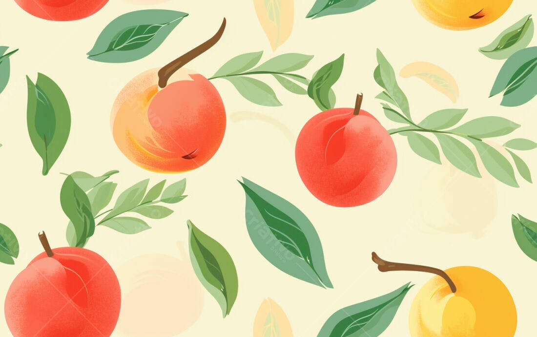 Textura Frutas Vermelhas e Amarelas para Fundo