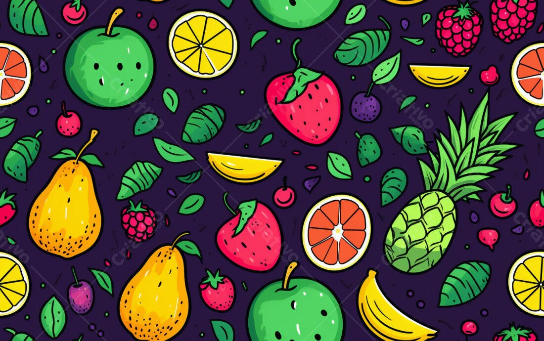 Textura Frutas Coloridas para Fundo