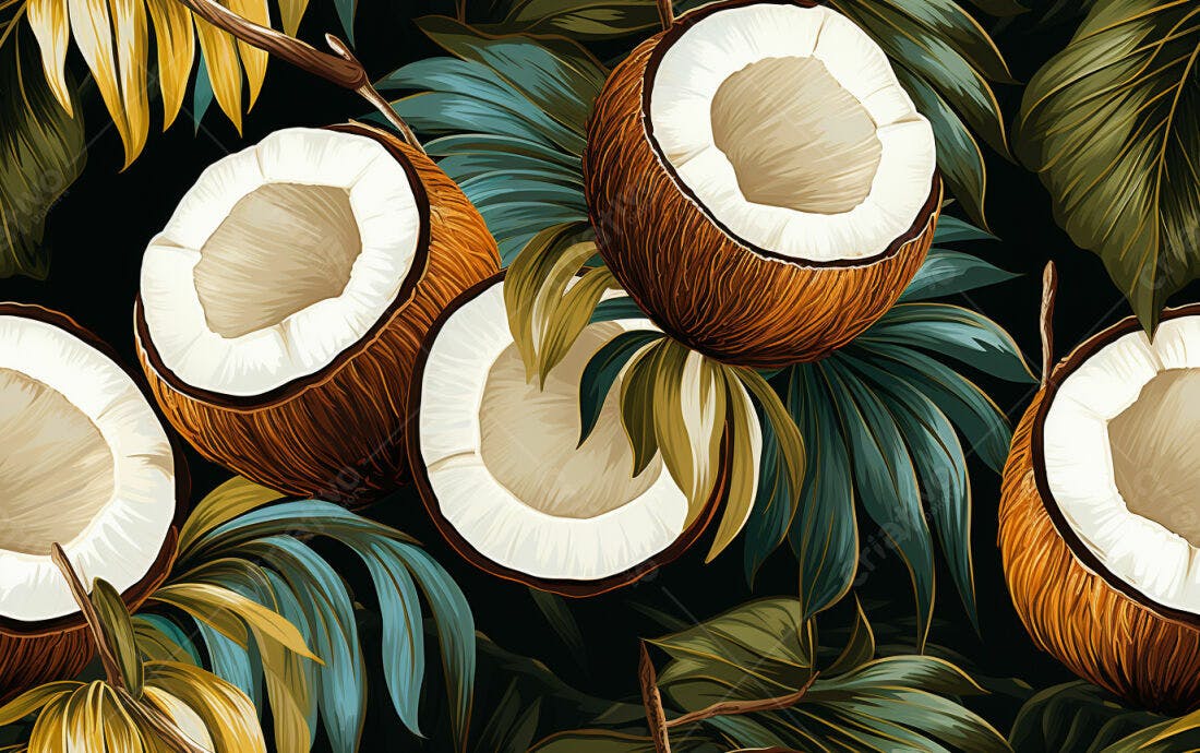 Textura Coco Tropical para Fundo