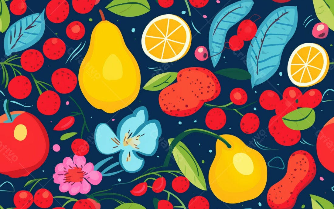 Textura Frutas Coloridas para Fundo