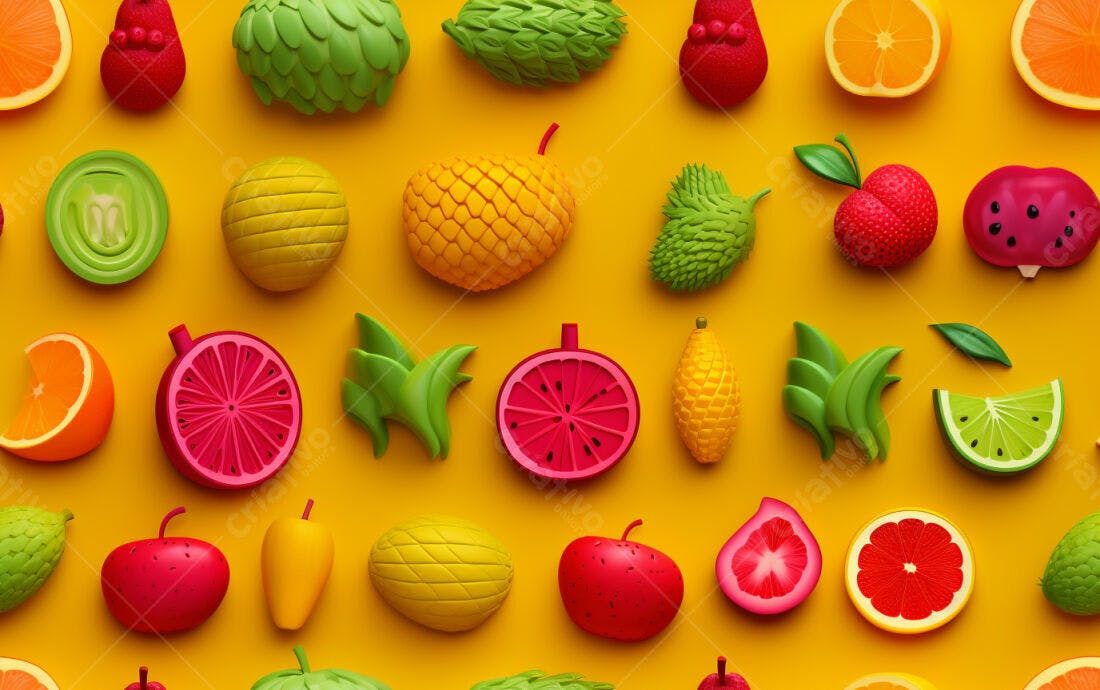 Textura Frutas Coloridas para Fundo