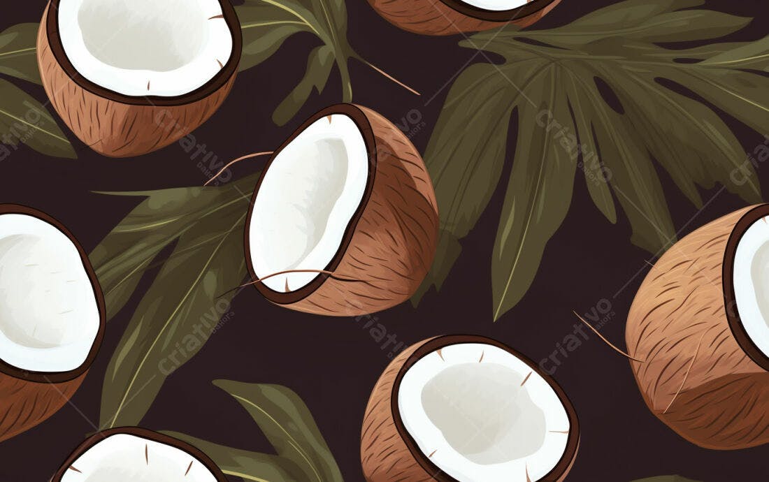 Textura Coco Tropical para Fundo