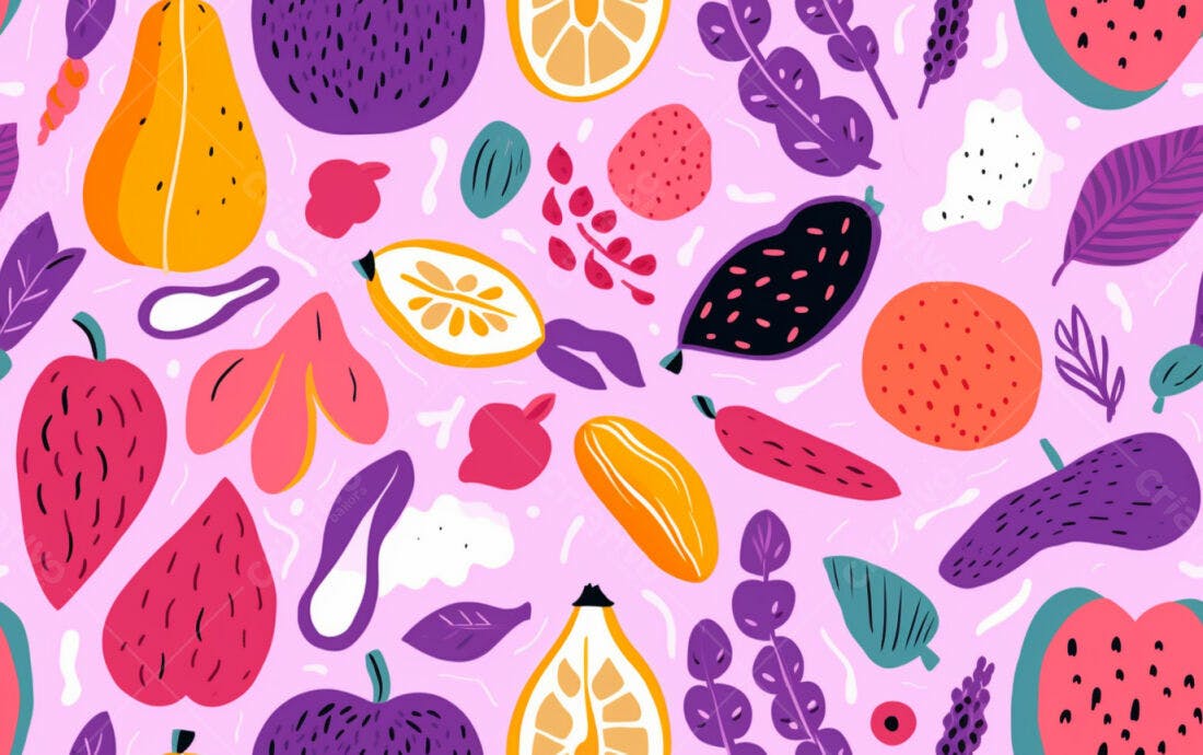 Textura Frutas Tropicais para Fundo