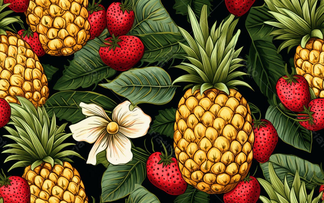 Textura Frutas Tropicais para Fundo