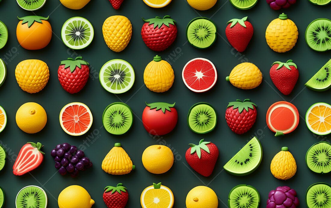 Textura Frutas Coloridas para Fundo