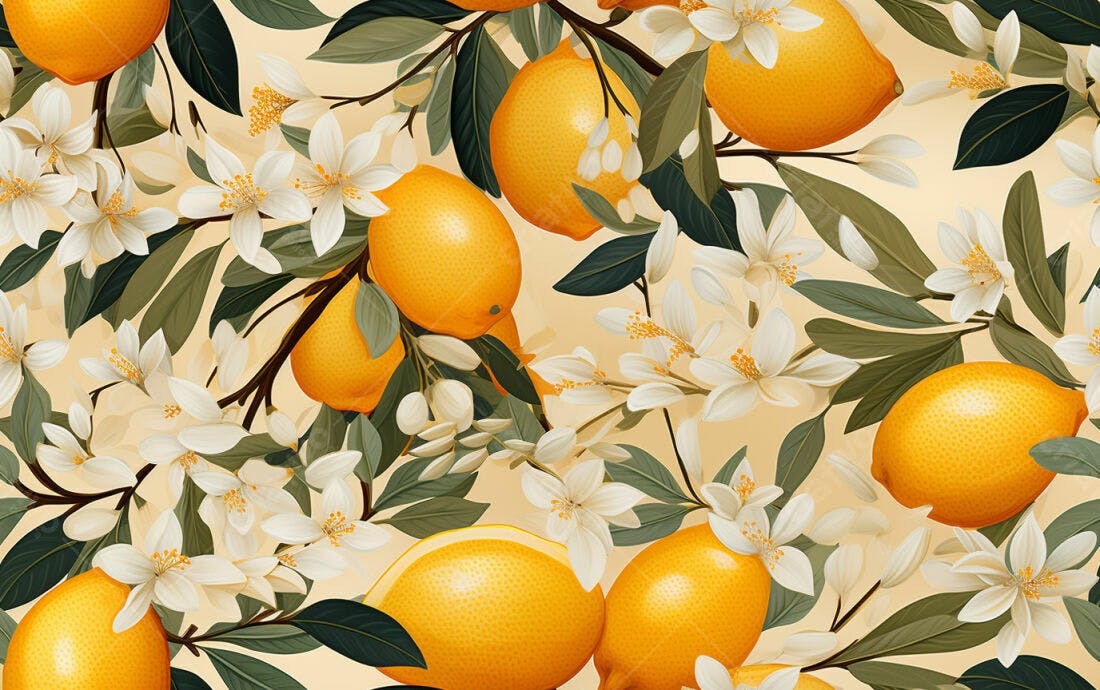 Textura frutas cítricas para fundo floral