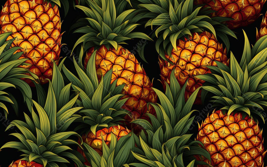 Textura Abacaxi Tropical para Fundo