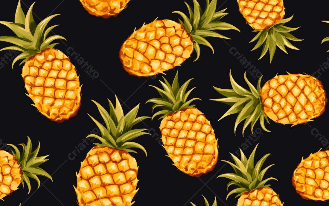 Textura Abacaxi Tropical para Fundo